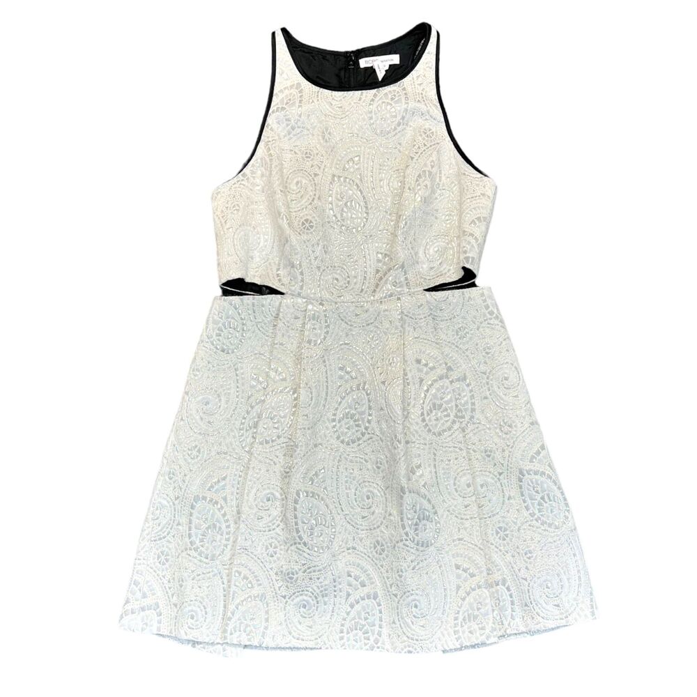 BCBGeneration Womens Cutout Mini Dress from Revolve Whisper White Size 12 EUC